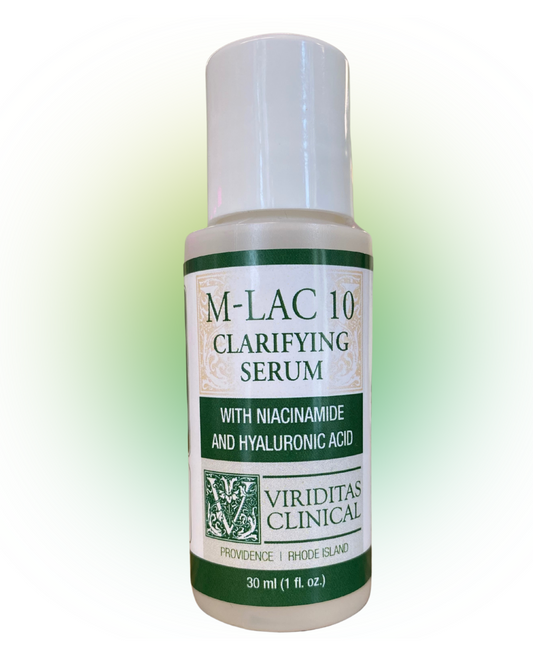 M-Lac 10 Clarifying Serum with Mandelic, Hyaluronic, and Niacinamide from Viriditas Beauty