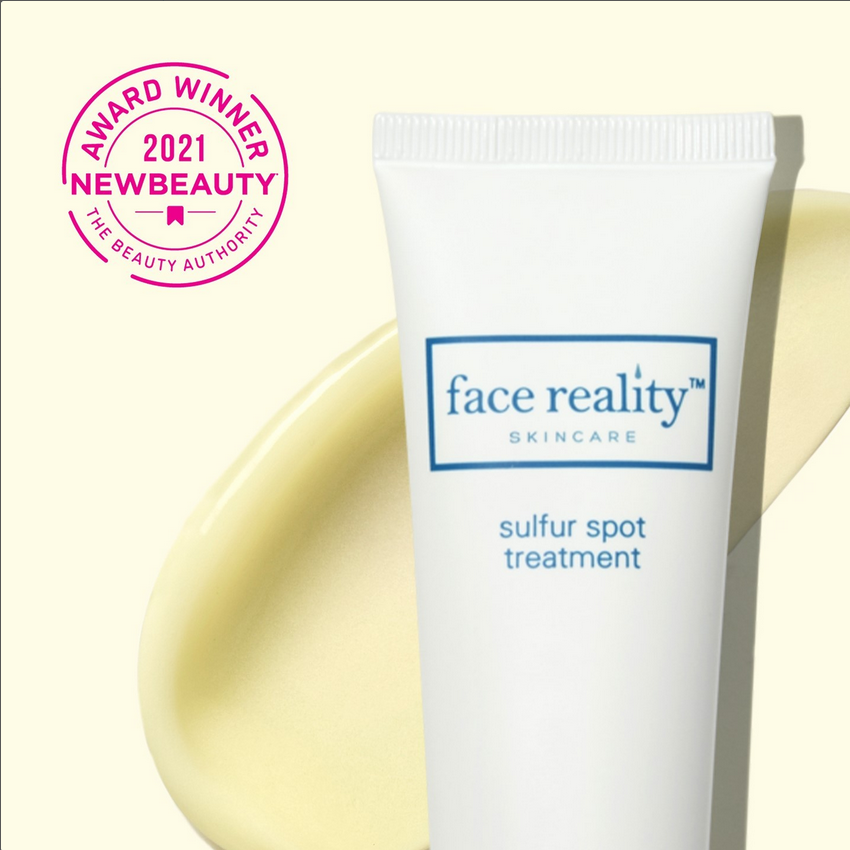 Face Reality Sulfur Spot Treatment with award certificate New Beauty