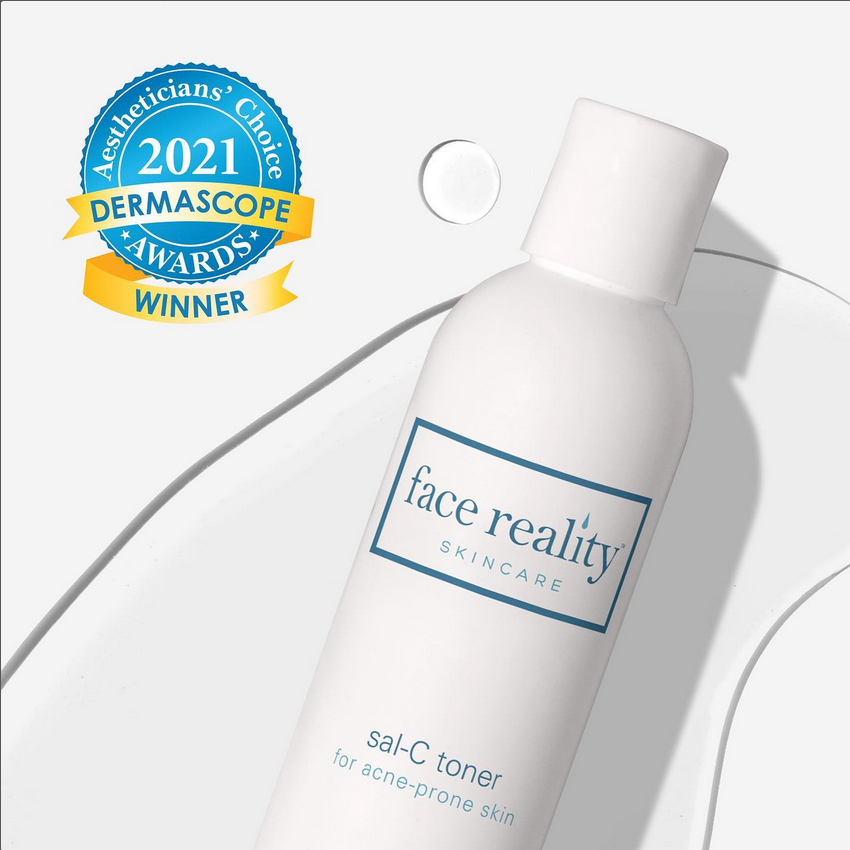 Face Reality Sal-c toner with award dermascope