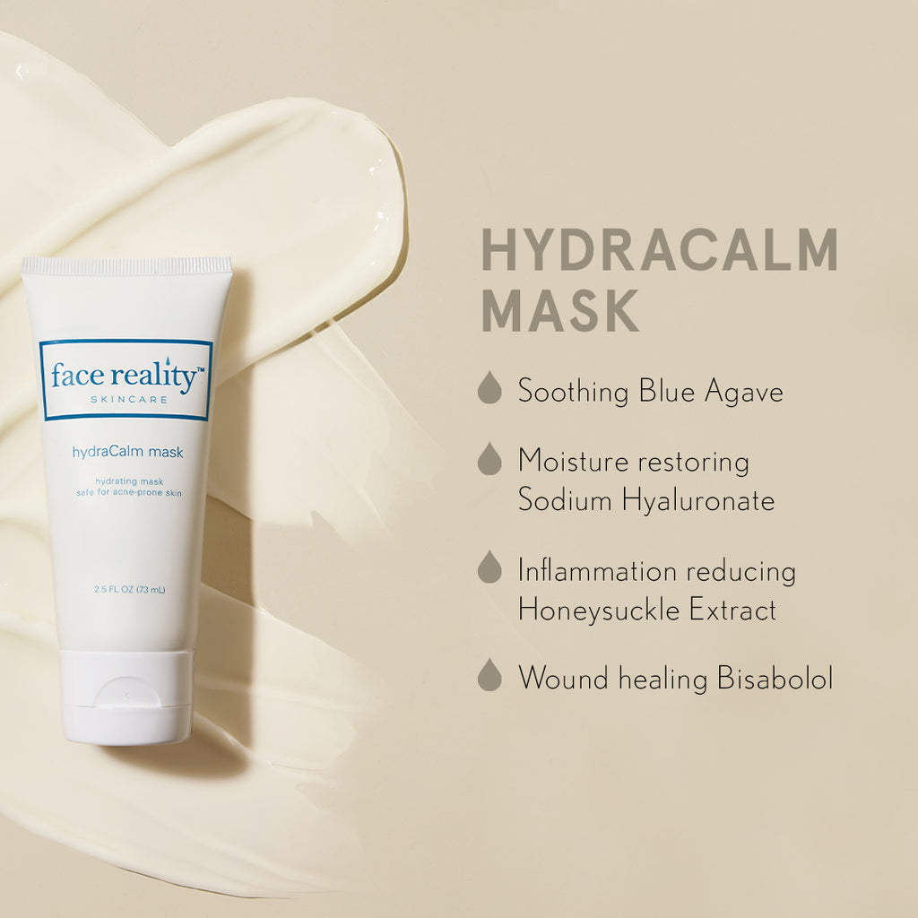 Face Reality hydracalm mask infographic