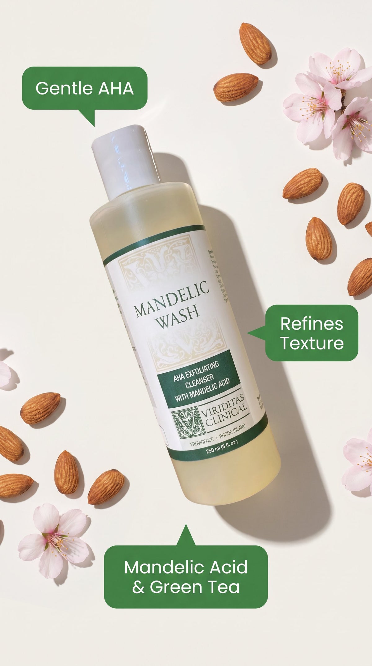 Mandelic Wash - AHA Exfoliating Cleanser by Viriditas