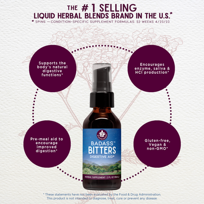 Badass Bitters Digestive Aid Herbal Tonic