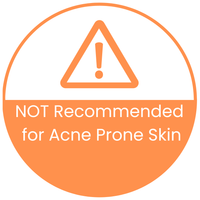 Not Recommended for Acne Prone Skin