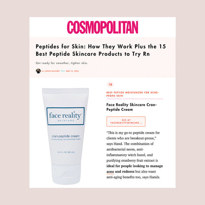 Face Reality Cran-Peptide Cream as seen in Cosmopolitan