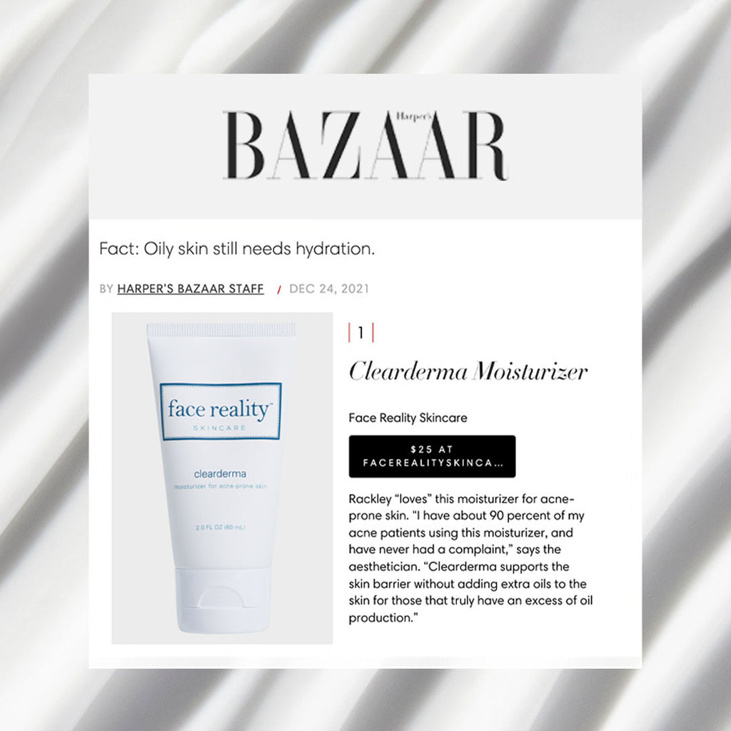 Face Reality Clearderma Moisturizer as seen in Bazaar