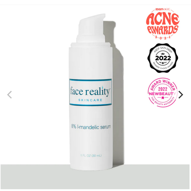 Face Reality Mandelic Serum 8% with award certificates