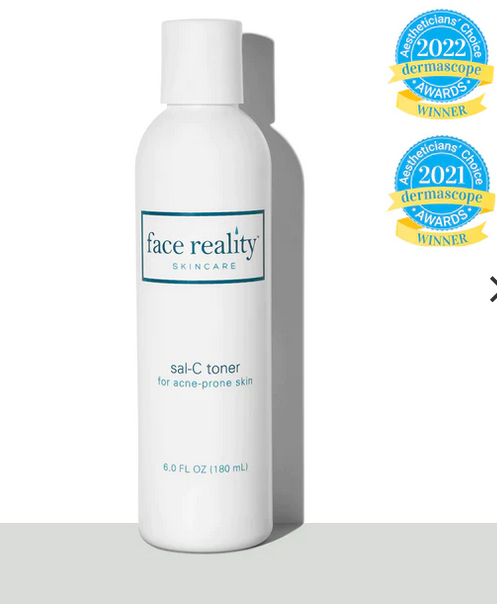 Face Reality Sal-C toner with award certificates