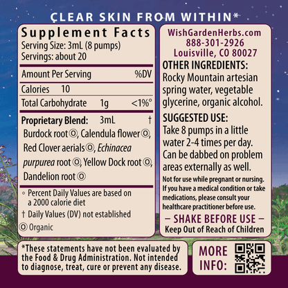 Clear Complexion Blemish Control Herbal Tincture