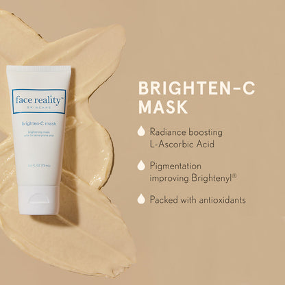 Face Reality brighten-C mask infographic