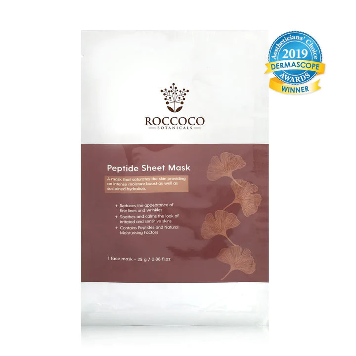 Roccoco Botanicals Peptide Sheet Mask