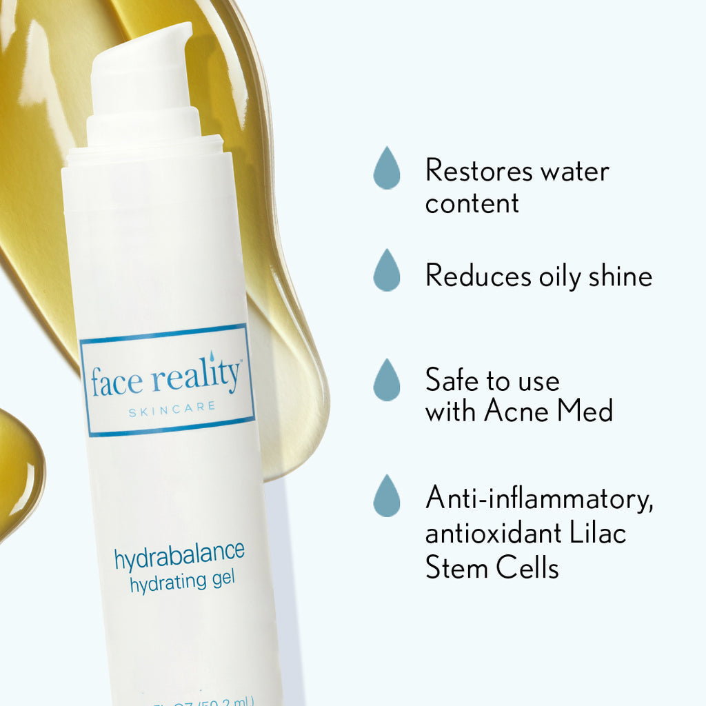 Face Reality Hydrabalance hydrating gel infographic