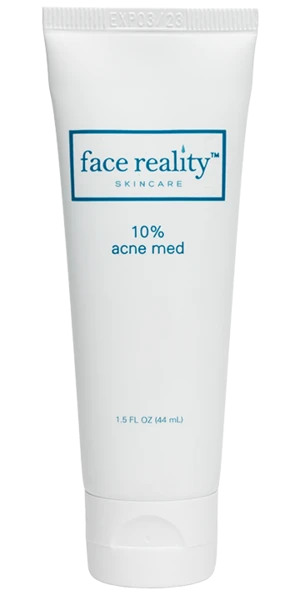 Face Reality Acne Med 10% BPO Serum tube close up