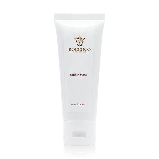 white stand top tube of 40 ml of sulfur mask